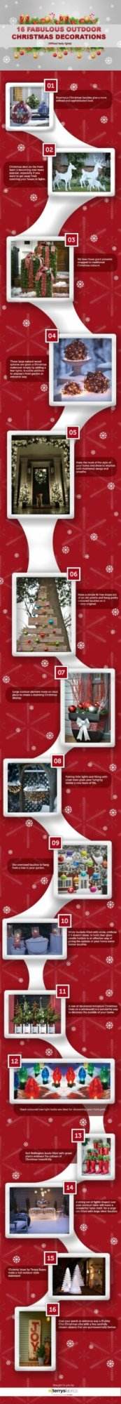 16 Fantastic Outdoor Christmas Decorations (Infographic) outdoor christmas decorations