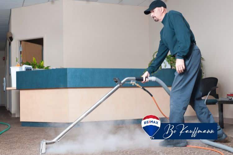 Steam cleaning carpets